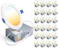 4 in LED Recessed Light 24 Pack - Ultra-Thin Dimmable 5CCT 750LM