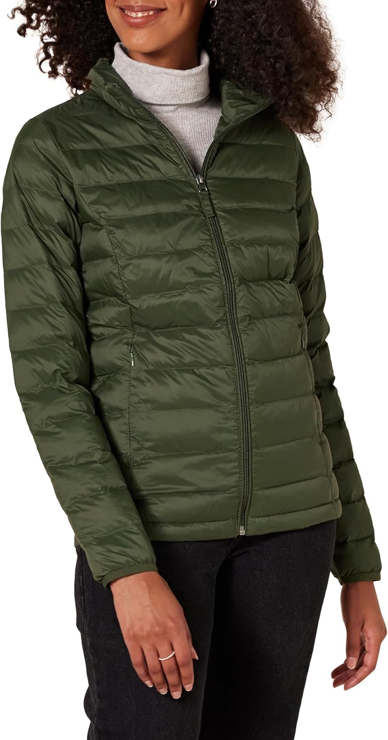 Lightweight Long-Sleeve Water-Resistant Packable Puffer Jacket
