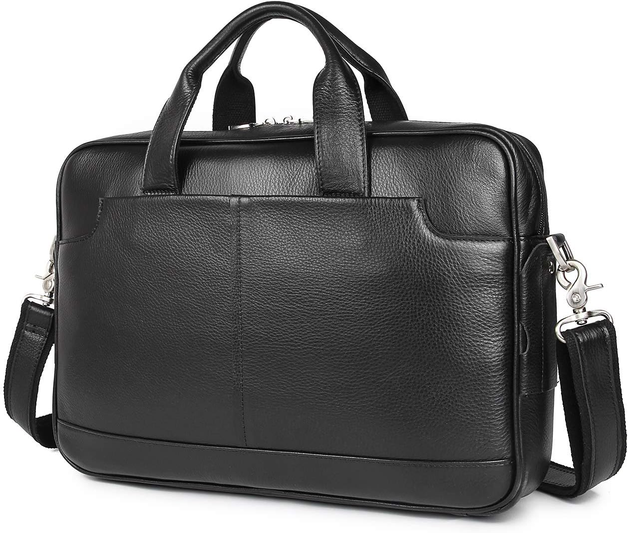 Augus Leather Laptop Briefcase for Men - Waterproof Duffle Bag