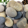 20lbs Natural River Rocks 3-4in Premium Pebbles - Smooth Mixed Colors