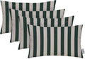 Mason Forest Green Sunbrella Lumbar Throw Pillows Set of 4 - 20in x