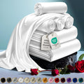 Satin Bed Sheets 6 Piece Queen Set - Silky, Wrinkle-Free Luxury