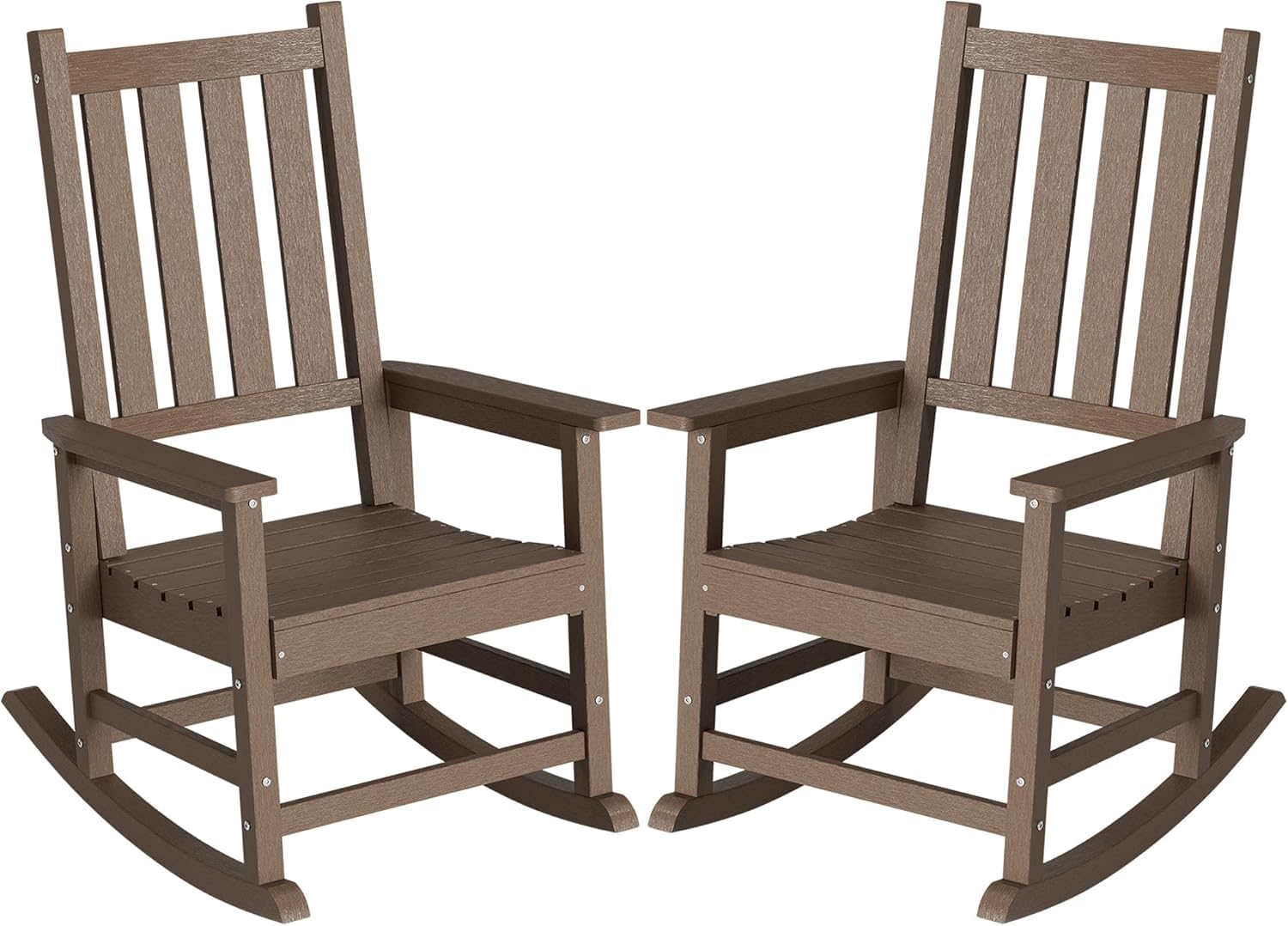 Oversized HDPE Outdoor Rocking Chair Set of 2 for Comfort