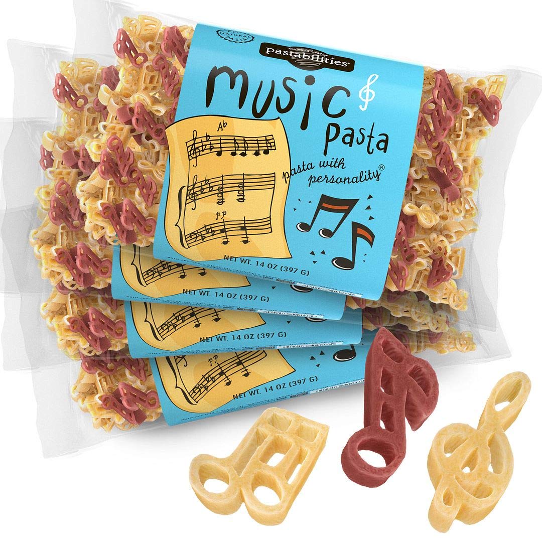 Fun Shaped Pasta for Kids - Musical Notes Theme, Non-GMO