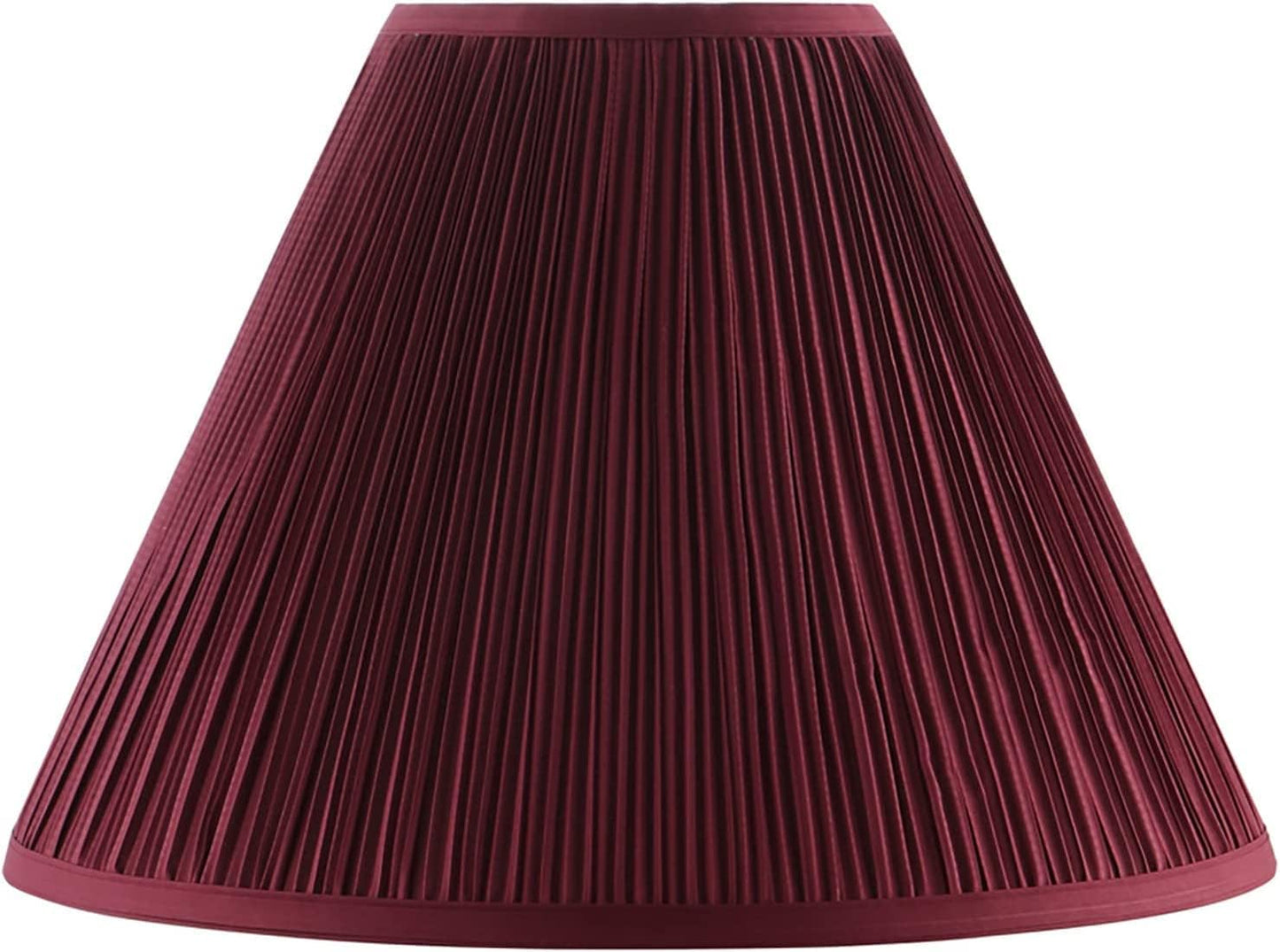 Transitional Hardback Empire Mushroom Pleated Rich Red Shade