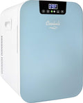 Cooluli 20L Mini Fridge For Bedroom - Compact Glass Front Cooler