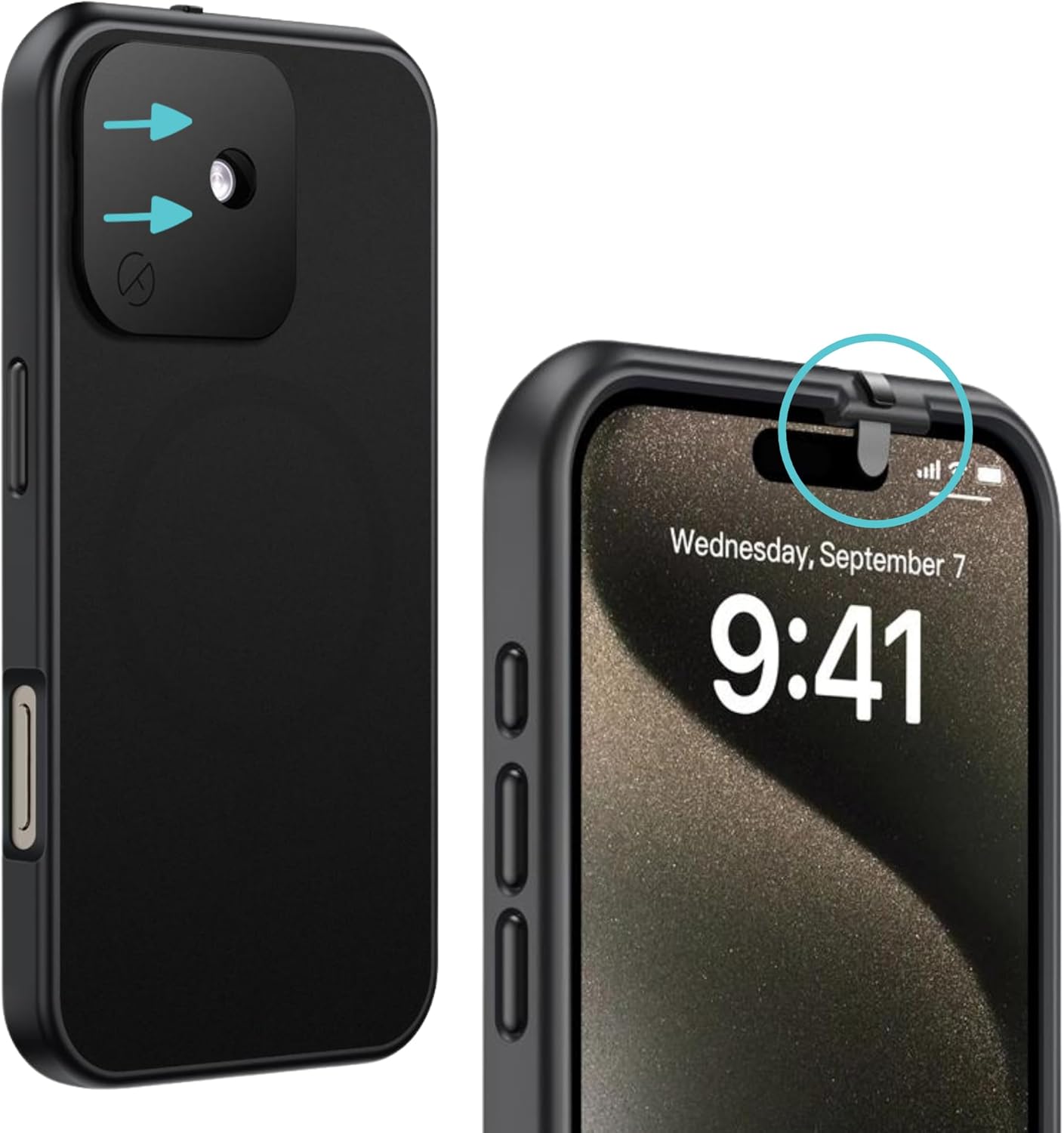 iPhone 16 Privacy Case with Kickstand and Camera Covers