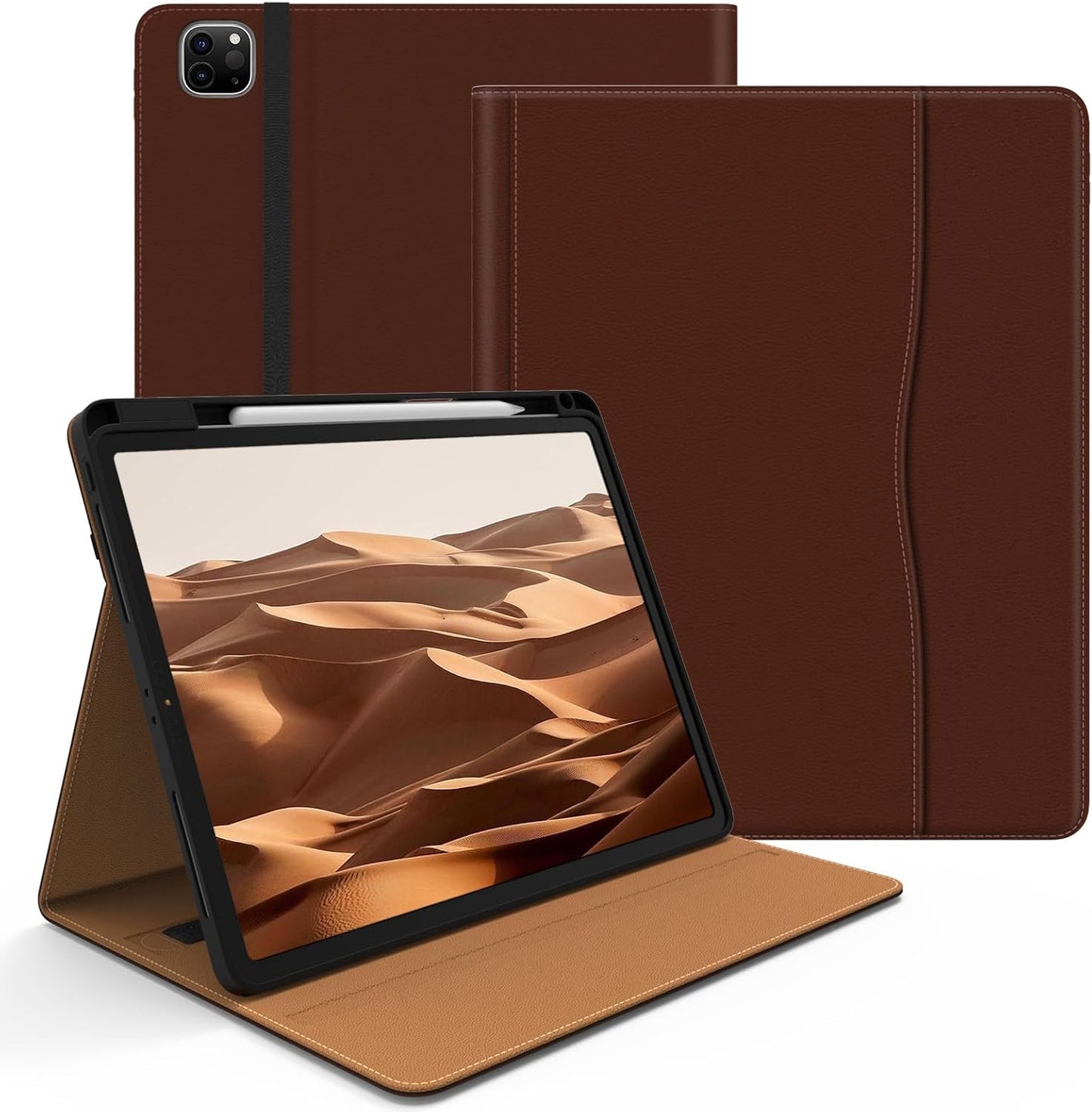iPad Pro 12.9 Case with Pencil Holder and Multi-Angle Stand