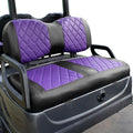 NOKINS Golf Cart Diamond Seat Covers Kit - Durable Purple and Black