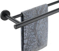 JQK Double Bath Towel Bar in Matte Black for Stylish Bathrooms