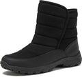 Quilted Waterproof Slip On Mens Snow Boots - Warm, Easy On/Off