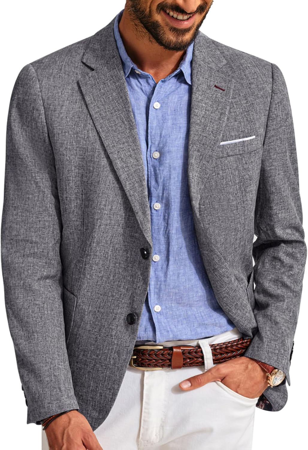 PJ PAUL JONES Mens Casual Sport Coats Lightweight Blazer