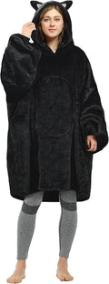 Catalonia Oversized Blanket Hoodie Sweatshirt - Cozy Sherpa Pullover