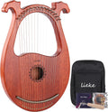 LIEKE Lyre Harp 16-String Mahogany Mini Harp - Clear Resonant Tone