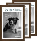 12x18 Poster Frame 3 Pack Brown Woodgrain - Gallery Quality Frames