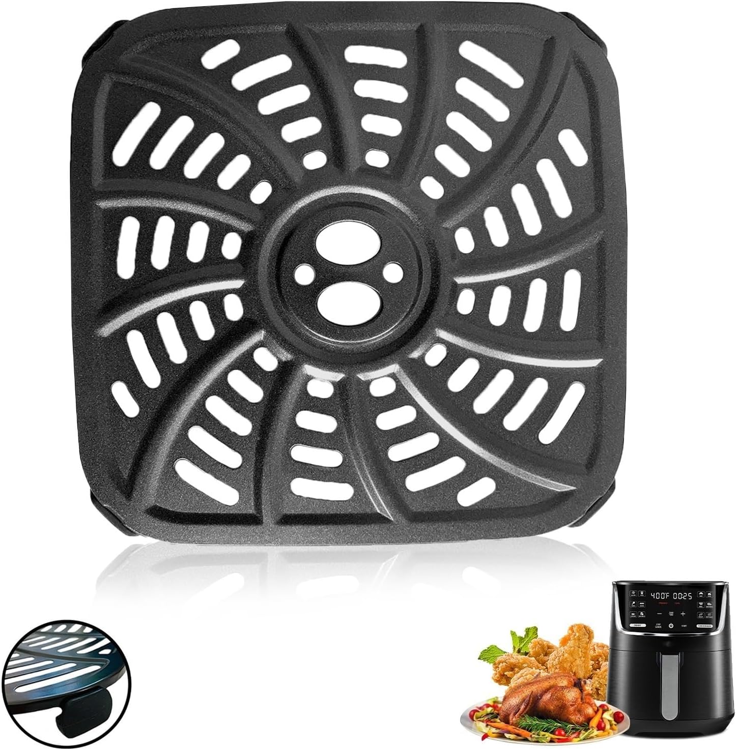 Gourmia GAF414 4QT Air Fryer Crisping Plate for Crispy Results!