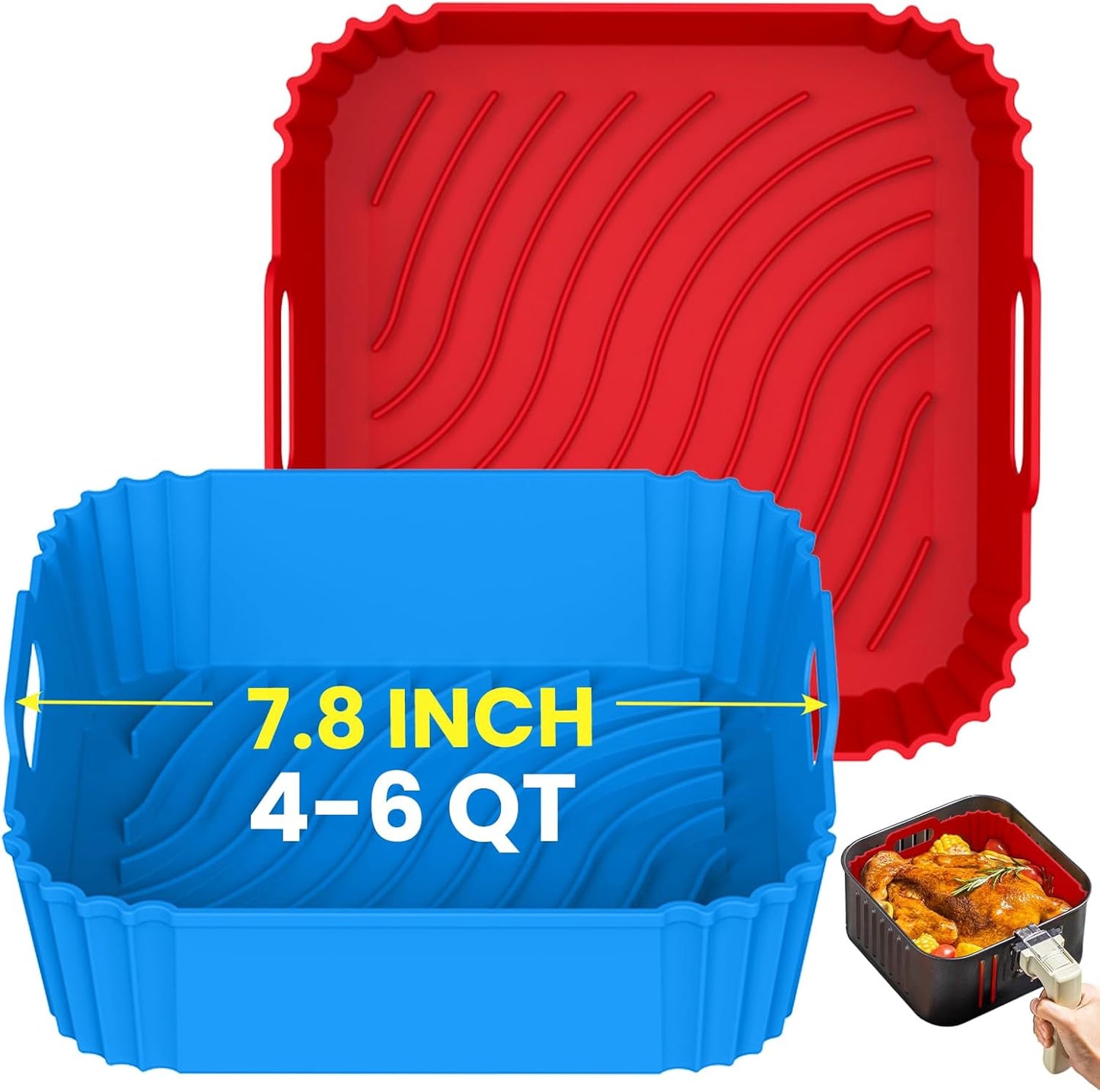 Nonstick Silicone Air Fryer Liners - No More Parchment Paper!