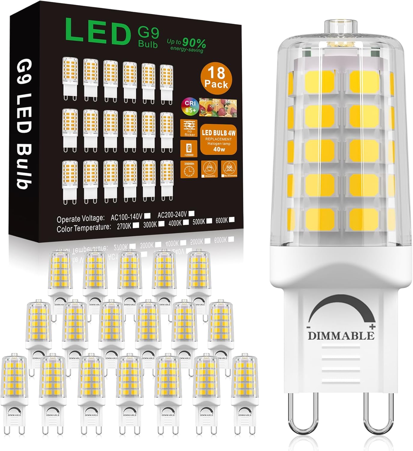 BAOMING G9 LED Bulb Dimmable 4W - Perfect for Any Room