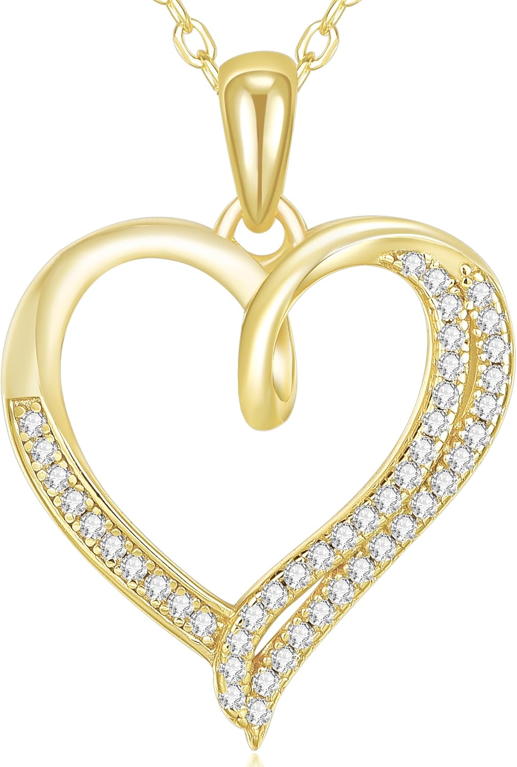Heart-Shaped Moissanite Necklace for Women - Forever & Always Gift