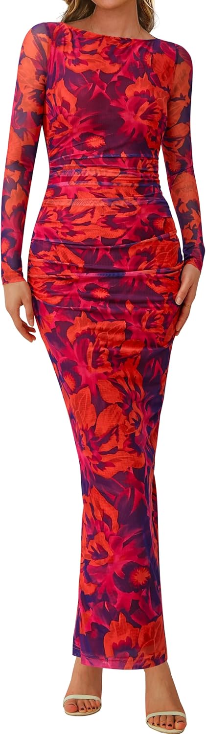 Stylish Long Sleeve Bodycon Dress for Fall Weddings and Events