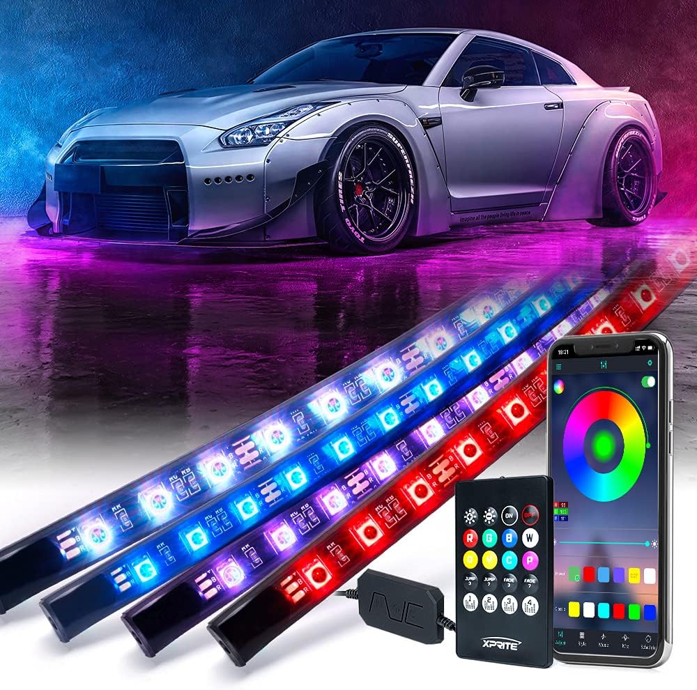 Xprite Underglow LED Lights for Cars with Music Sync Function