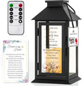 Memorial Lantern with Cardinal Glass Pattern - Bereavement Gift