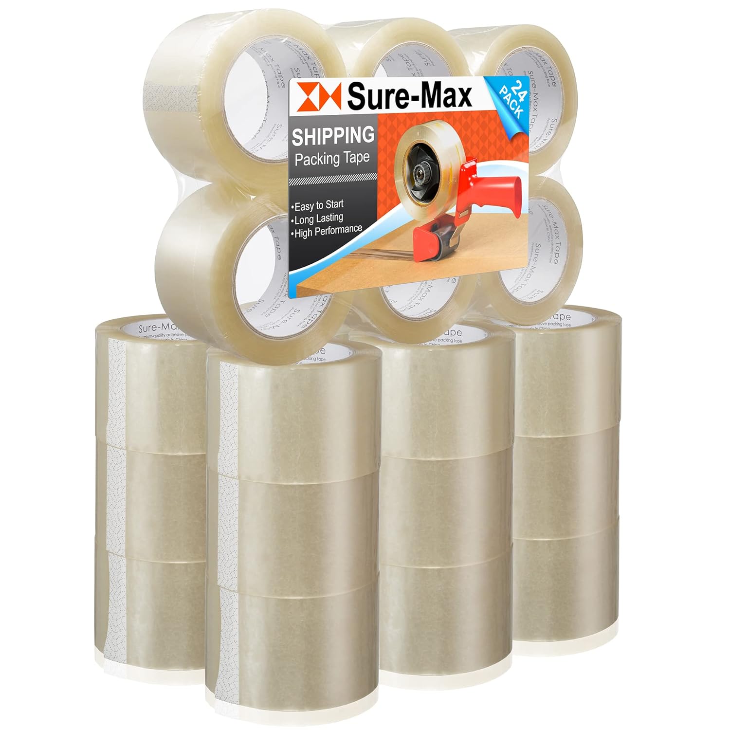 Sure-Max Extra-Wide Shipping & Packing Tape for All Needs