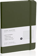 Lined Journal Notebook Olive Green 5.7 in x 8 in - Durable Hardcover