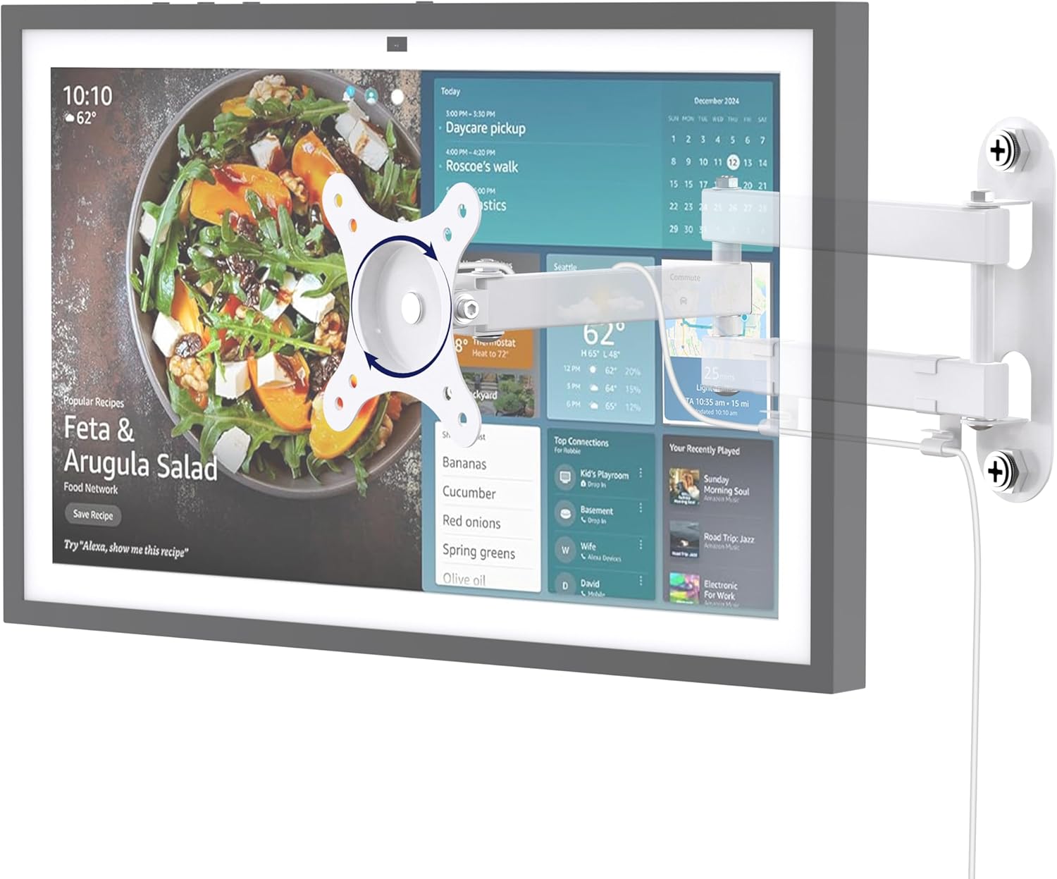 Adjustable Wall Mount for Echo Show 15 and Echo Show 21