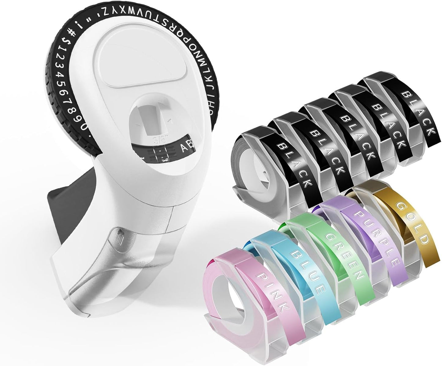 VolenGo Vintage Embossing Label Maker - Water-Resistant 3D Labels