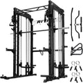 RitFit M1 Smith Machine Power Rack with Cable Crossover - 1850 lb