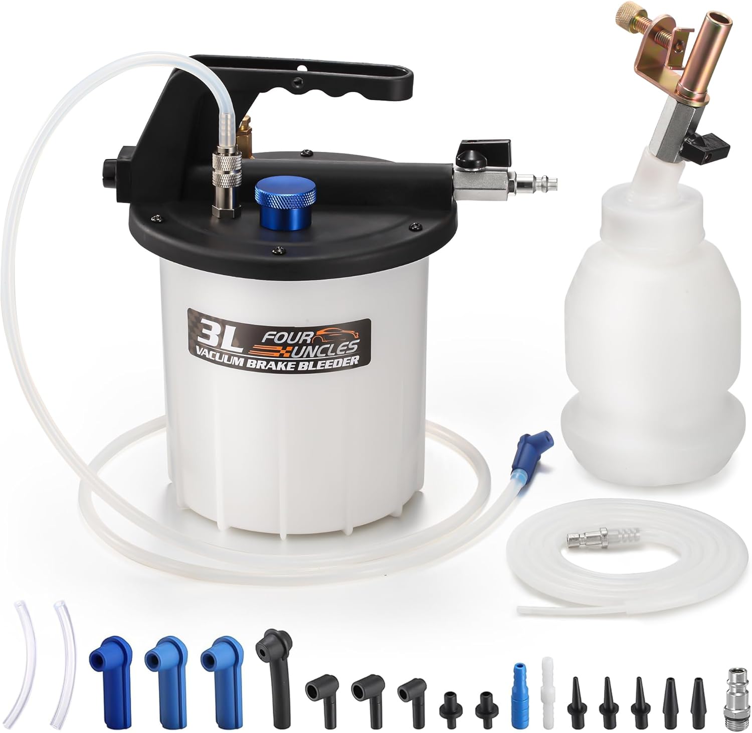 FOUR UNCLES 3L Brake Bleeder Vacuum Pump Kit for Easy Use
