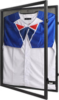 Jersey Frame Display Case Black Lock - Large Lockable Shadow Box