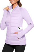 Women's Running Fleece Lined Jacket 6 Pockets - Lightweight Water