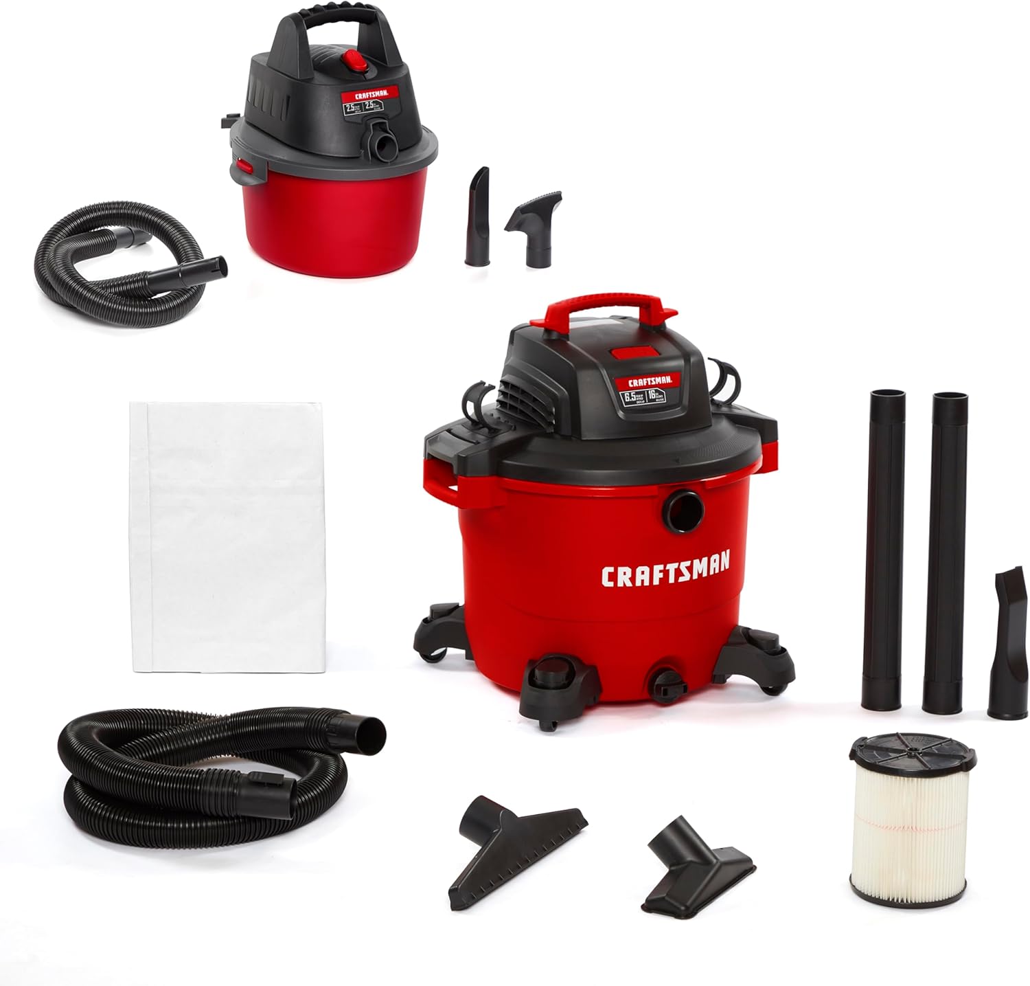 Powerful CRAFTSMAN 16 Gal Wet/Dry Vacuum for Heavy-Duty Use
