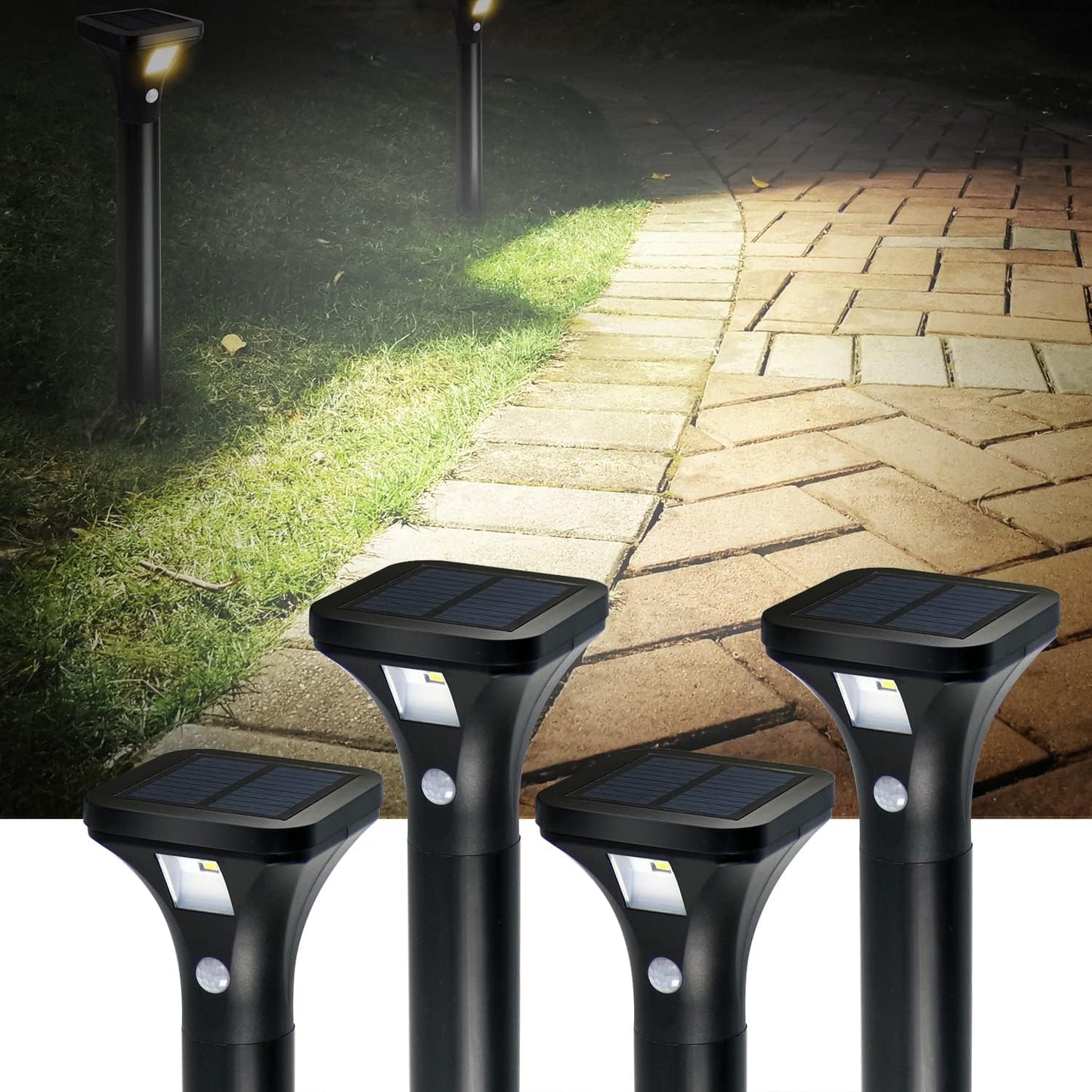 Solar Outdoor Lights with Motion Sensor for Pathway Safety