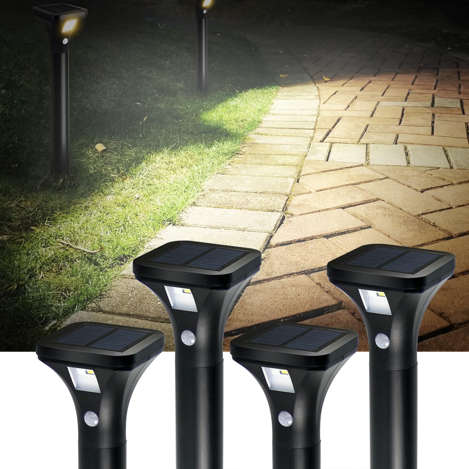 Solar Outdoor Lights with Motion Sensor for Pathway Safety