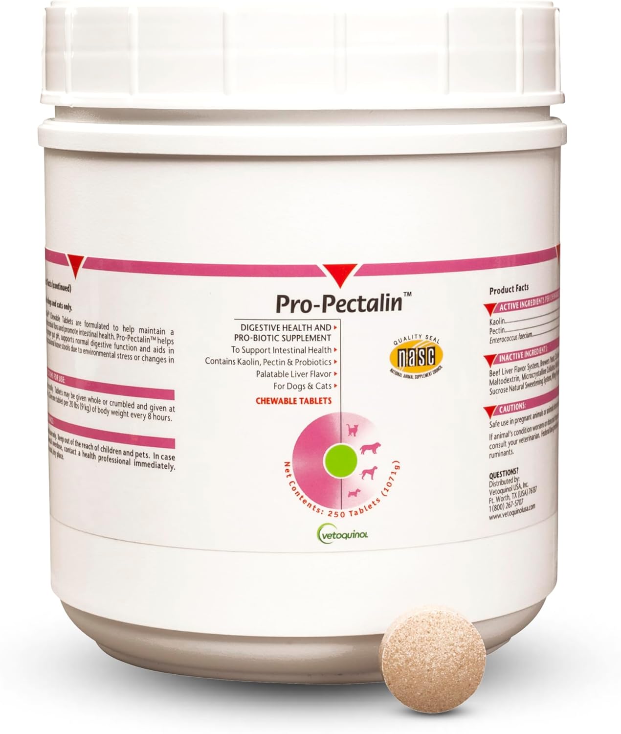 Vetoquinol Pro-Pectalin Chewable Tablets for Dogs and Cats