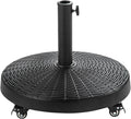 C-Hopetree 51 lb Heavy Duty Round Base Stand with Rolling Wheels