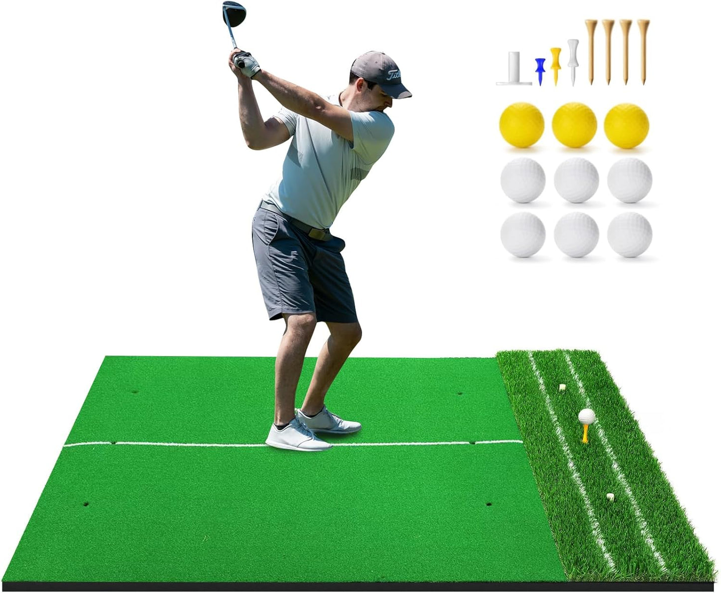 Nuveti 5x4ft Thick Golf Mat - Ultimate Practice Aid!