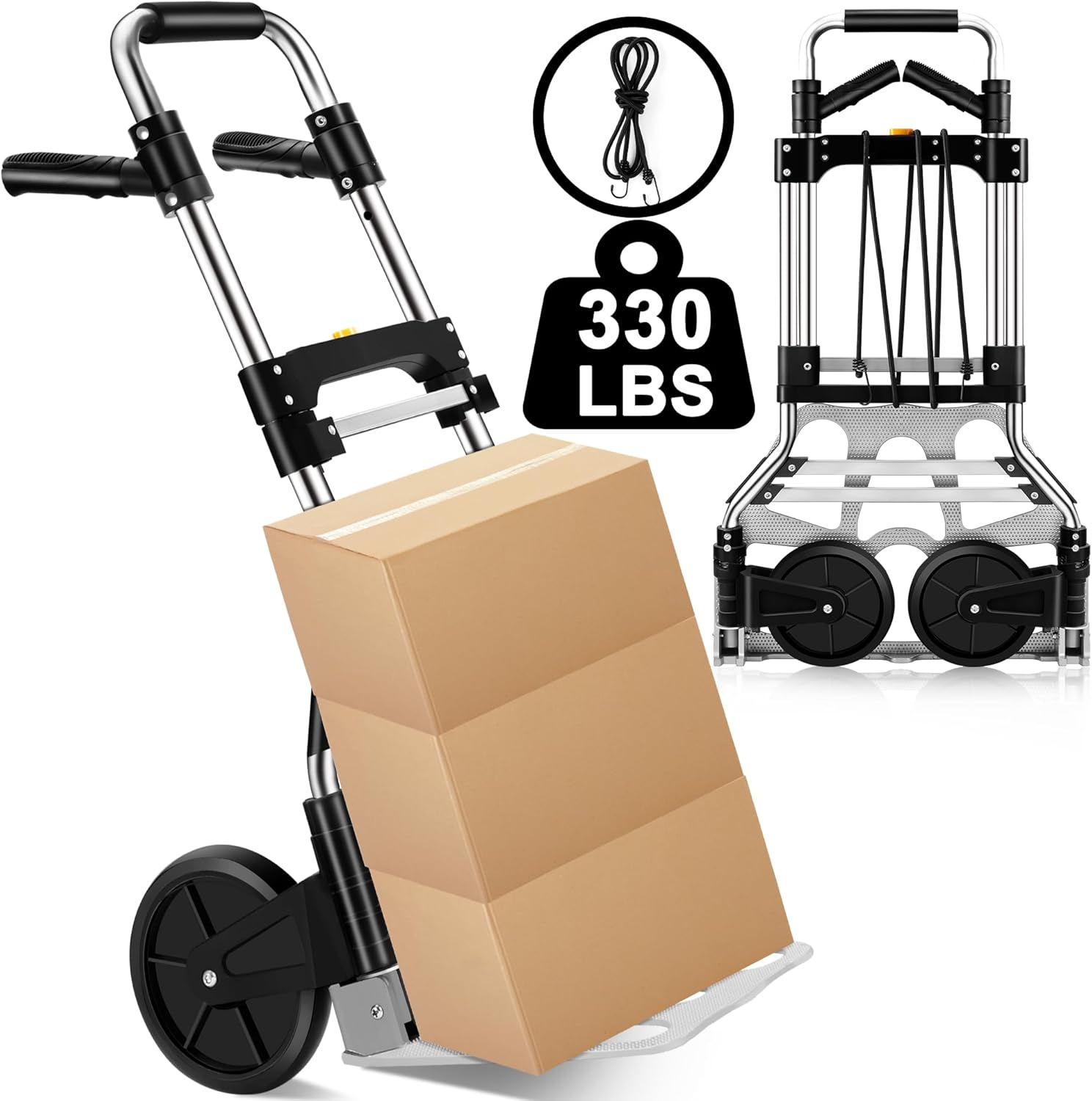 330 LB Capacity Folding Hand Truck Dolly Cart for Easy Moving