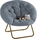 DUMOS Cozy Faux Fur Saucer Chair - Comfy Living