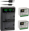 Kastar 2-Pack Battery and LTD2 USB Charger Compatible with Arlo