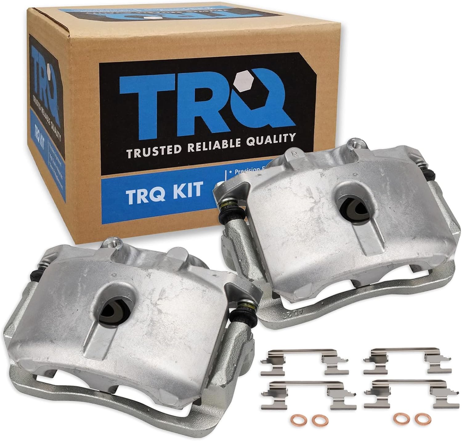 TRQ Rear Brake Caliper Set for Cadillac Chevrolet GMC Vehicles