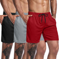 COOFANDY Men's 3 Pack Workout Gym Shorts - Lightweight (Style MNFV)