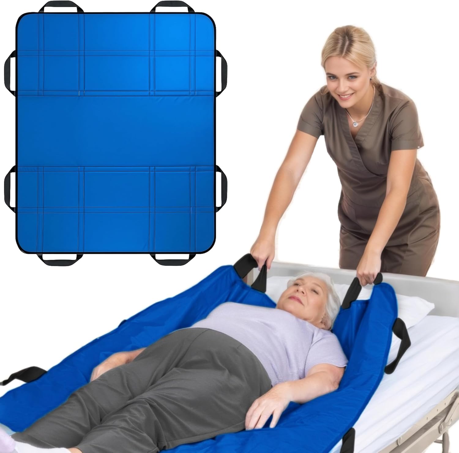 Upgraded 3-Layer Comfort Positioning Bed Pad for Easy Transfers