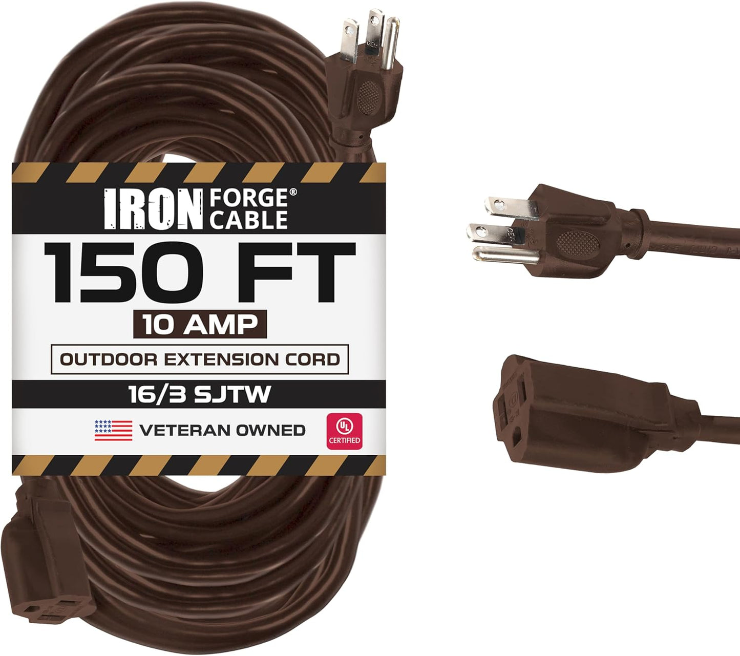 Iron Forge Cable 150 ft Brown Outdoor Extension Cord for All Tasks