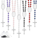 Taiyin 40 Sets Sublimation Blank Rosary Necklace Bulk - DIY Memorial