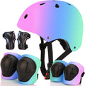 Color Gradient Adjustable Bike Helmet with Pads - Youth Safety