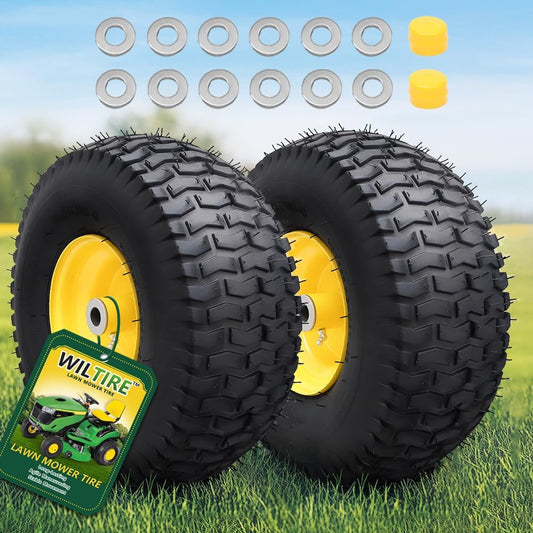 15x6.00-6 Tubeless Tire and Wheel Assembly for Lawn Mowers